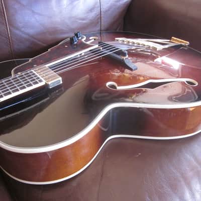 D'Angelico Premier EXL-1 Archtop Electric Guitar Brown Burst w/ Gig Bag DAPEXL1GBRBGT image 1