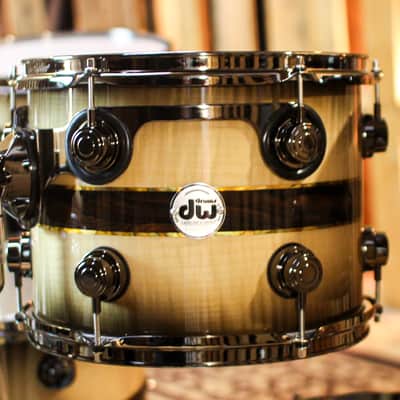 DW Collector's 333 Sycamore Ziricote Inlay Drum Set - 22,10,12,14,16,14sn - SO#1370116 image 5