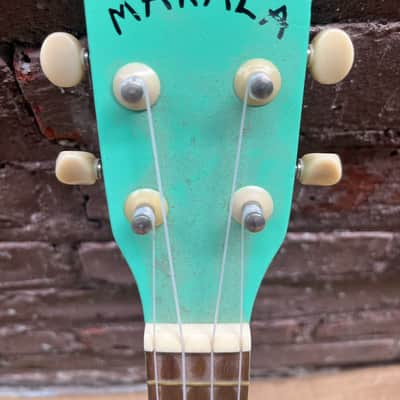Makala Ukulele – Turquoise/Seafoam Green – Shark Bridge – Used, Good Condition image 8