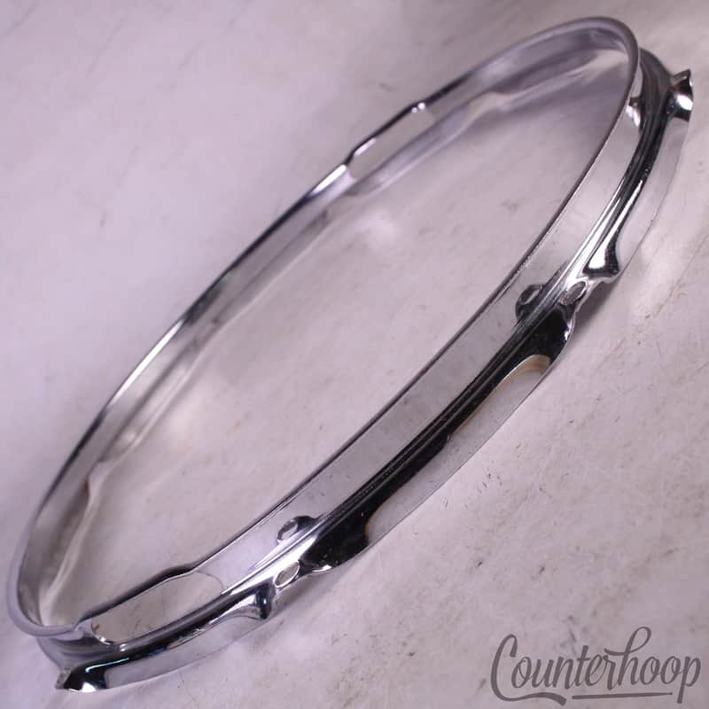 *Ludwig 14"Super-Sensitive Snare Drum Resonant Rim/Hoop Steel Vintage 80s 10-Lug image 1