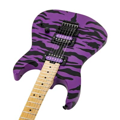 Charvel Satchel Signature Pro-Mod DK Electric Guitar, Maple Fretboard, Satin Purple Bengal, MC20XXXX image 2