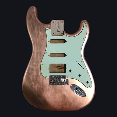 Made to Order - FRANCHIN Mercury guitar body Glossy METALLIC LEAF (Gold/Silver/Copper) Basswood Poplar Stratocaster-Strat-S-Style Made in Italy image 4
