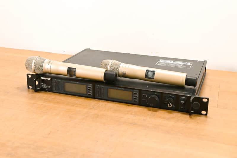 Shure UR4D+ Dual Wireless Receiver with UR2/KSM9 Mic Pair - H4 Band CG010YW image 1