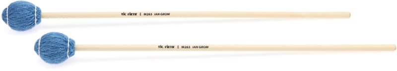 Vic Firth M263 Ian Grom Signature Corpsmaster Marimba Mallets - Medium Hard (2-pack) Bundle image 1