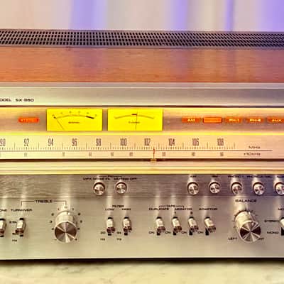 🎶 Pioneer SX-950 Vintage Stereo Receiver — Serviced | Partial Recap | LED Upgrade | Original Wood Cabinet image 2