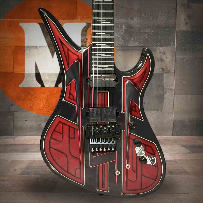 Schecter Avenger FR-S Przym Vespid Electric Guitar - Metallic Red (928) image 1