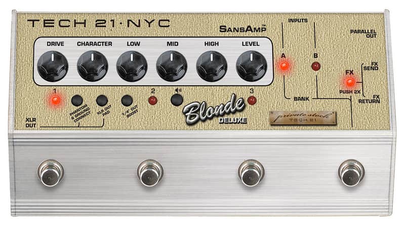 Tech 21 Private Stock Blonde Deluxe SansAmp Character Series image 1