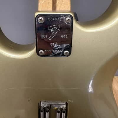 Fender Stratocaster  Silver  Anniversary Guitar  1979 image 5