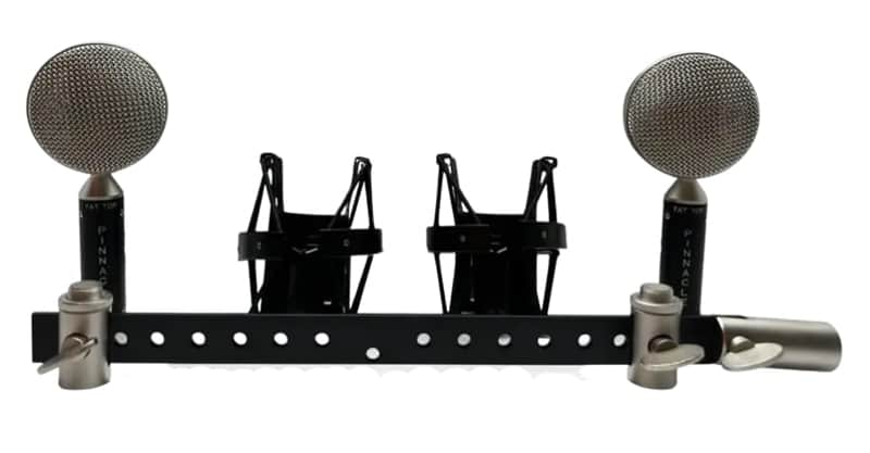 New Pinnacle Microphones Fat Top | Stereo Pair | Ribbon Microphone | Black | Free XLR Cable image 1