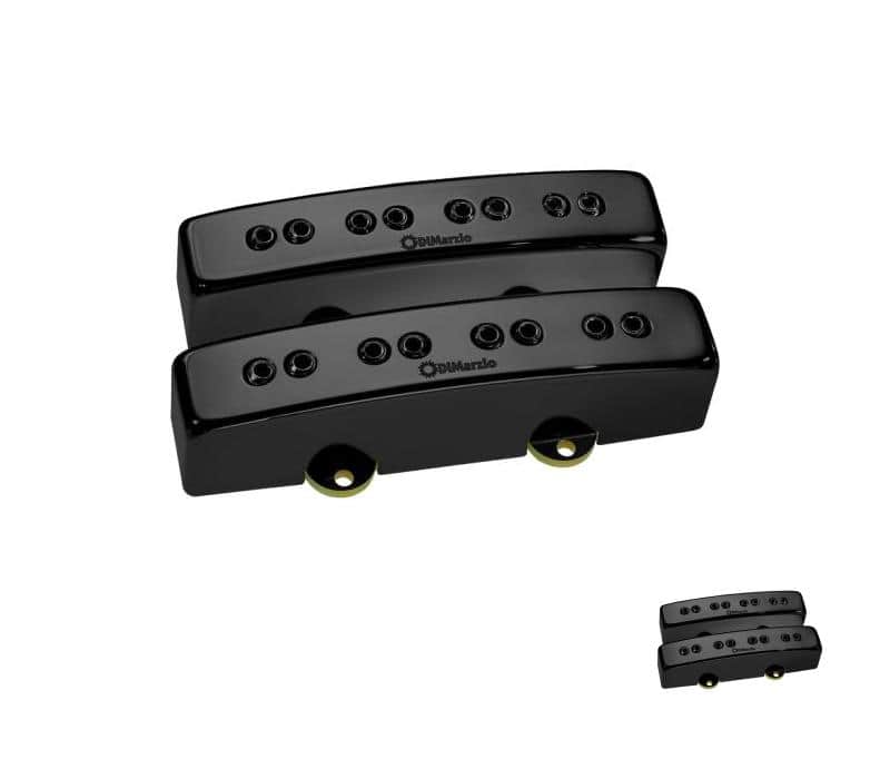 DiMarzio Relentless J Bass Pickup Set - Gloss Black Metal-NEW image 1