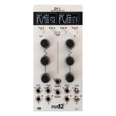 Five12 QV-L Eurorack Quad Variable LFO Module (Silver) image 1