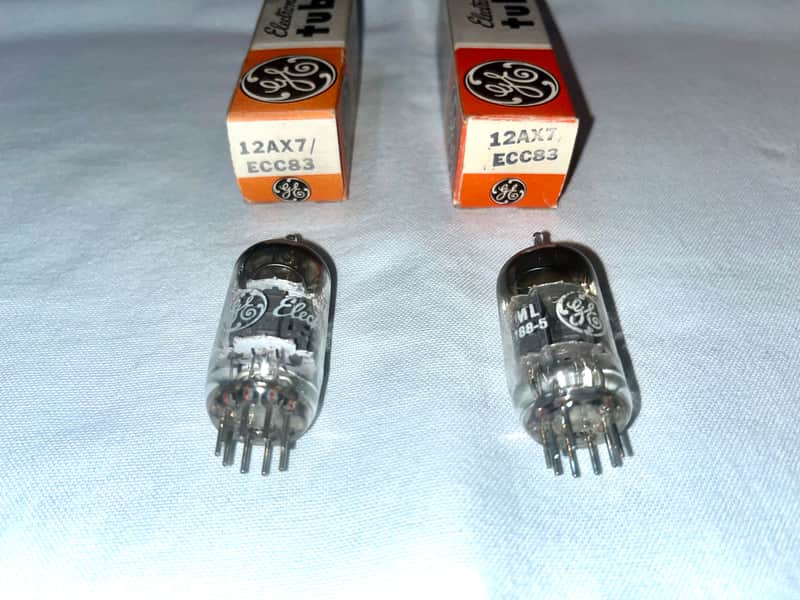 Matched Pair GE 12AX7 ECC83 Tubes1960’s NEW NOS NIB image 1