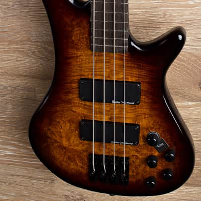 2017 Wolf S8 4 String Active Passive Jazz Bass Sunburst [6 out of 8] image 3