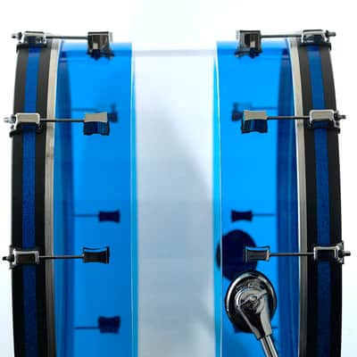 Pork Pie Percussion 4-Piece Custom Drum Set in Clear/Blue Acrylic image 10