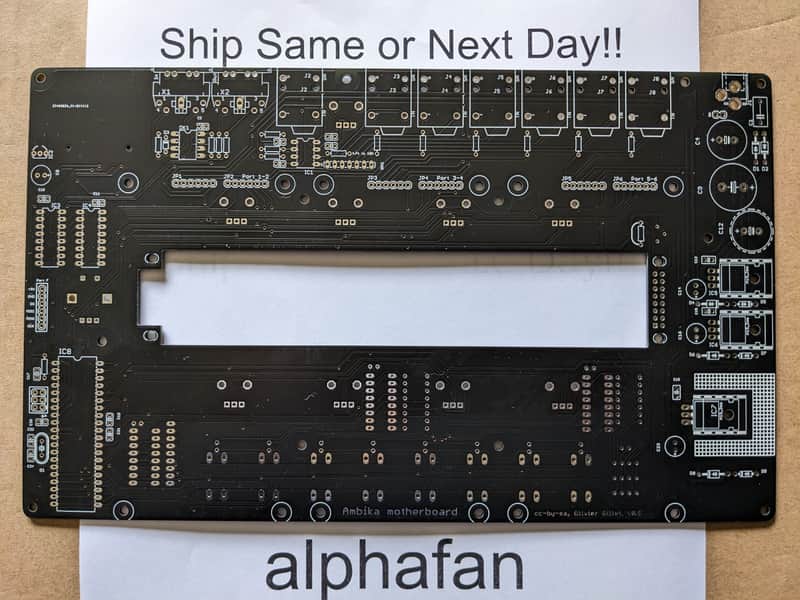 Mutable Instruments Ambika motherboard PCB + 6 voicecard PCB image 1