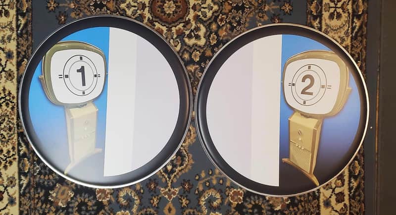 Neil Peart POWER WINDOWS 22” 1 & 2 Bass Drum Head Collectible & BONUS !!! image 1