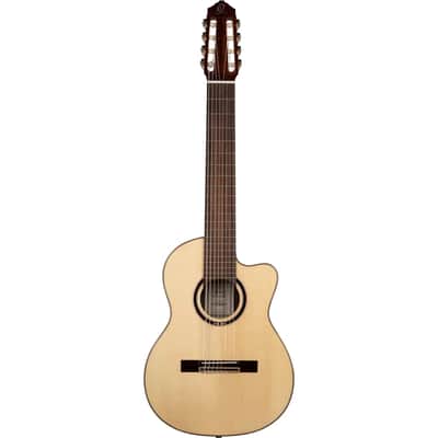 Ortega RCE158RW-8 Performer Series Solid Spruce Top Okoume Neck 4/4 Size Cutaway Nylon 8-String Classical Acoustic-Electric Guitar w/Pro Gig Bag image 4
