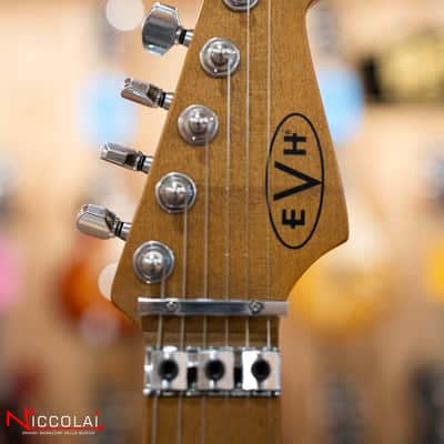 EVH Striped Series Frankenstein Frankie, Maple Fingerboard, Red with Black Stripes Relic image 17