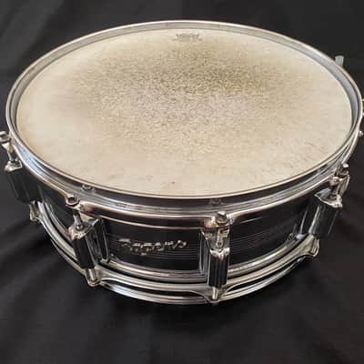 RARE Vintage Rogers "7-Line" w/ Tall Boy Hoop Dyna-Sonic Snare Drum 5"x14" Chrome Over Brass image 10