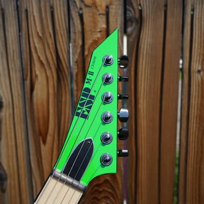 ESP CUSTOM SHOP M-II CTM/M Neon Green 6-String Electric Guitar w/ Hard Case (2025) image 12