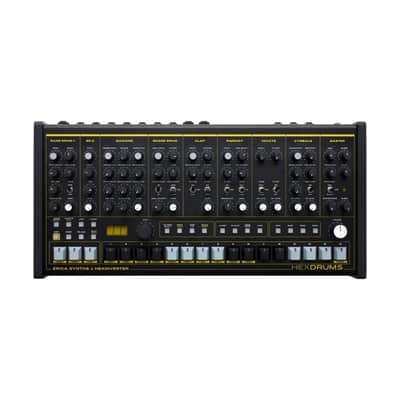 Erica Synths HexDrums 10-Voice Desktop Drum Machine 2026 - Present - Black image 1
