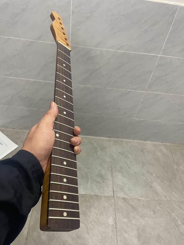 Roasted Flame Maple Guitar Neck with Rosewood Fingerboard,-21 Frets TL image 1