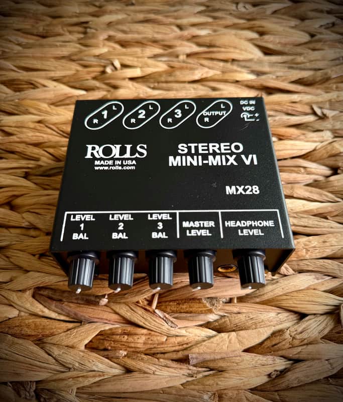 Rolls MX28 Mini-Mix VI Stereo Mixer 2020s - Black image 1