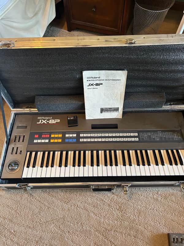 Roland JX-8P 61-Key Polyphonic Synthesizer 1985 - with Roadie Case, Memory Cartridge M-16c image 1
