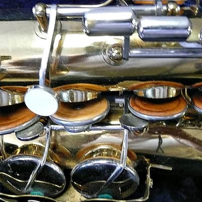 Vintage F. E. OLDS Parisian Ambassador Alto Sax w Neck, Mouthpiece + Case - Good Pads - France - VGC image 21