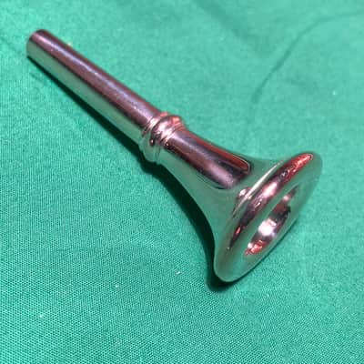 Antique French Horn Mouthpiece-NOS-Unusual Wide Flat Rim-Deep Funnel Cup-Nice! image 5