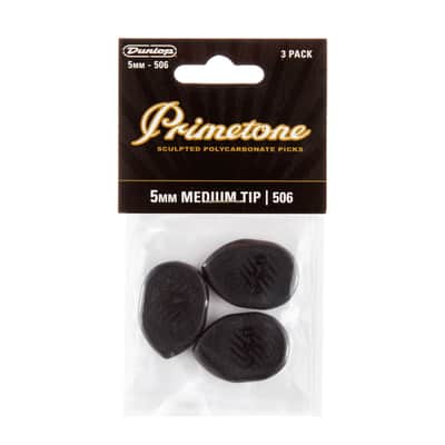 Dunlop 477P506 Primetone® Guitar Picks Three (3) Pack 5mm Medium Tip image 1
