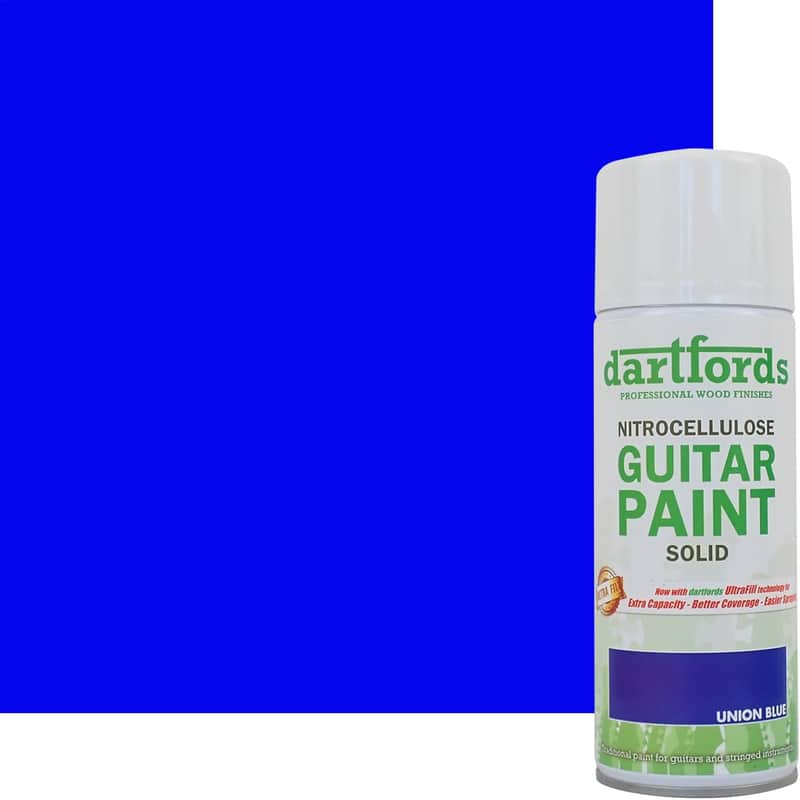 dartfords Union Blue Nitrocellulose Guitar Paint 400ml Aerosol image 1