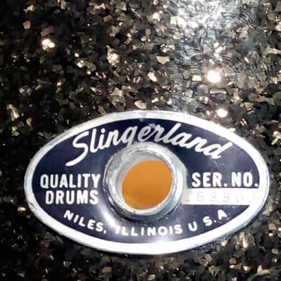 Slingerland 10x14"Black Sparkle Drum Shell Project Vintage 70s 3Ply Snare/Tom US image 2