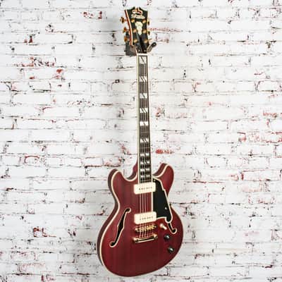D'Angelico - Deluxe Mini DC - Semi-Hollow Electric Guitar - Satin Trans Wine - w/ Hardshell Case - x0145 image 4