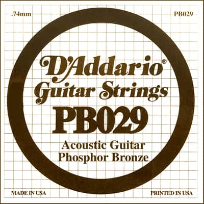 D'Addario .029 Acoustic Phosphor Bronze Single String image 3