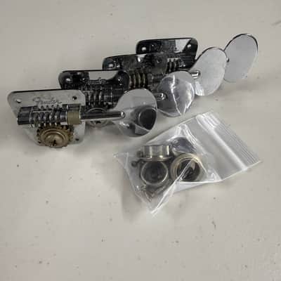 Fender Vintage Bass Tuners Oval Lollipop Heads with Bushings and Screws 1966-68 (T-473) image 1