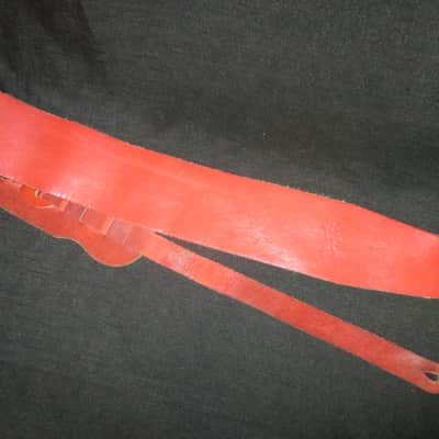 Guitar Center Vintage Red Leather Guitar Strap image 1