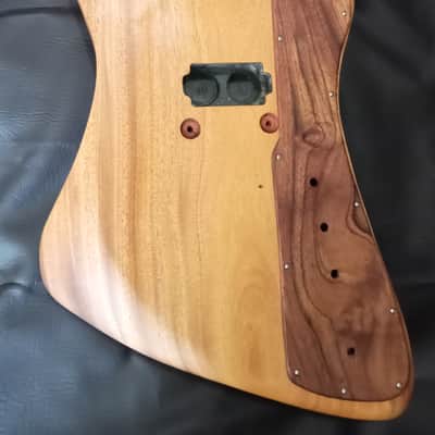 handmade mahogany slab "Firebird R" fat style guitar,oil finish,ships fast image 3