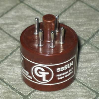 ONE (old stock) tube is in A+ shape Groove Tubes GT-SS5U4 Rectifier Tube (replaces 5UA tube rectifier) rectifier tube looks unused - but packaging has aging and imperfections image 3