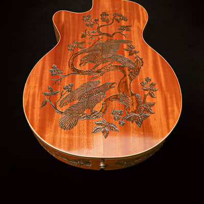 Blueberry Handmade  Acoustic Guitar with a combination Cedar, Rosewood and Alaskan Spruce Top and Mahogany Back and Sides Buit to Order in 90 Days image 6