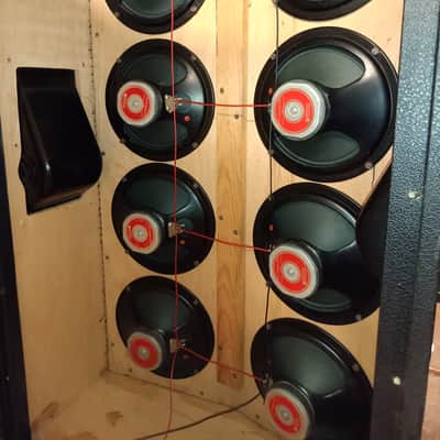 2 Marshall 2097 P.A. 8x8 Red Rola Celestion early 70's Speaker Cabinet Pair - Black Tolex rare image 4