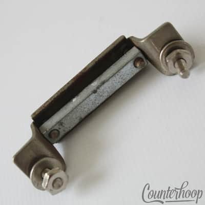 *Ludwig P32 Nickel Butt Plate Script Logo Snare Drum Strainer Holder Vintage 50s image 2