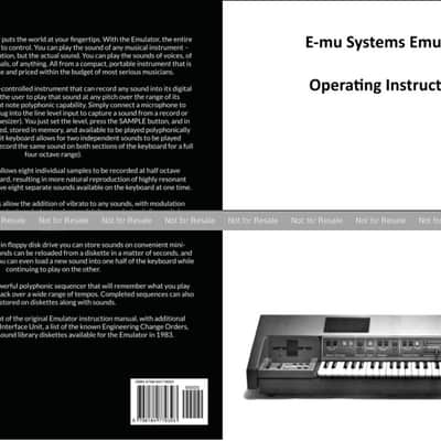 E-MU Emulator 1 Owner's Manual (enhanced) image 6