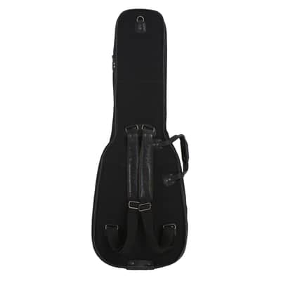 Harvest Fine Leather Black Buffalo & Canvas Gig Bag for Two Electric Bass Guitars image 2