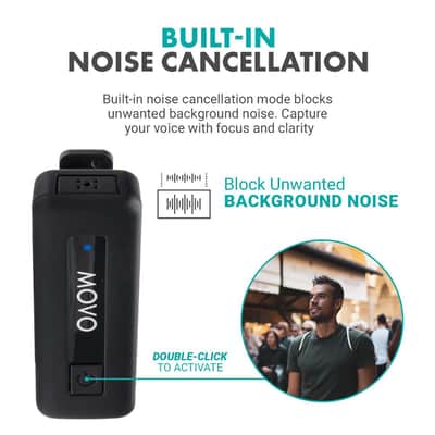 Movo Photo Wireless-Mini-DI-DUO Ultra-Compact Microphone System with 2x Omnidirectional Lavalier Mic for Apple iPhone image 5
