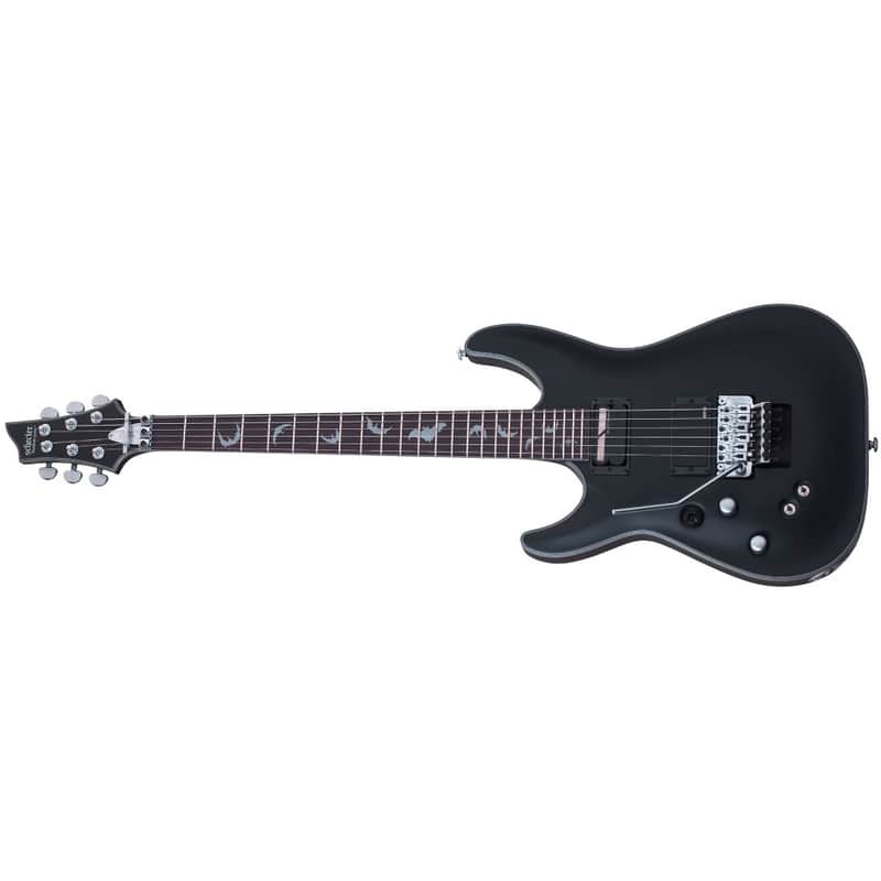 Schecter Damien Platinum-6 FR S Satin Black + Free Gig Bag - SBK LH New  Sustaniac Left Handed Lefty image 1
