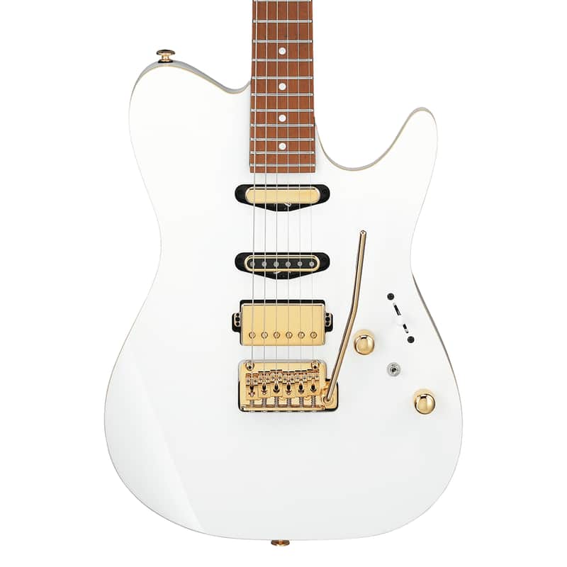 Used Ibanez LB1WH Lari Basilio Signature Electric Guitar w/Case - White image 1