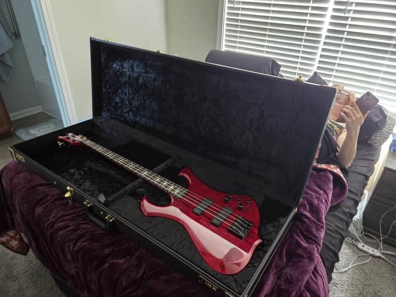 Dean Spire Bass Guitar 2000s - red custom shop image 1