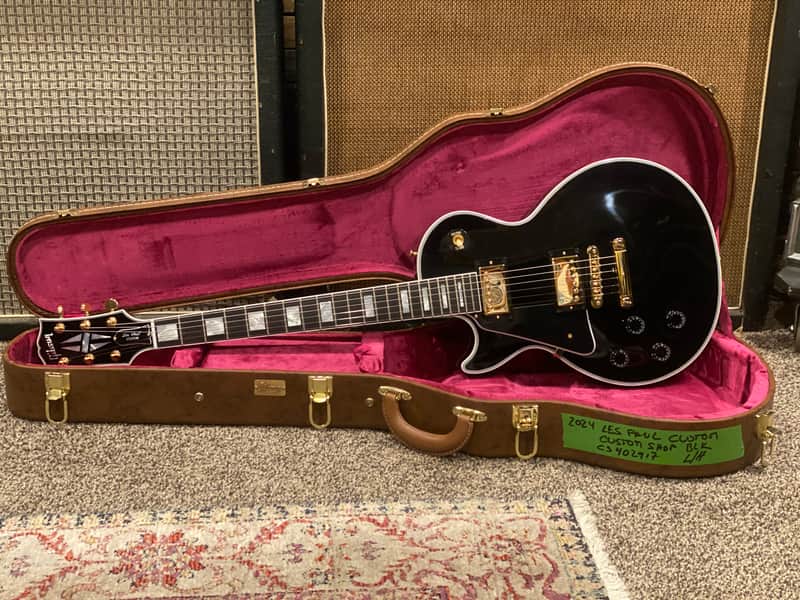 Gibson 2024 Lefty Les Paul Custom Custom shop Left Handed 2024 - Black image 1