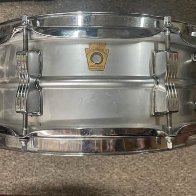 Ludwig No. 404 Acrolite 5x14" 8-Lug Aluminum Snare Drum with Keystone Badge 1963 - 1969 - Matte Aluminum image 3